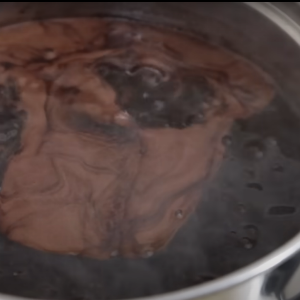 This image shows the boiling process 
