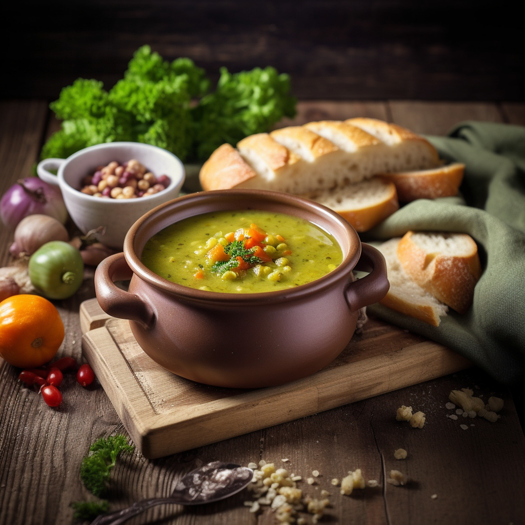 serving split pea soup recipe