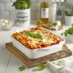 Lasagna recipe: Capture_the_Lasagna_Recipe_on_a_clean_white_wooden