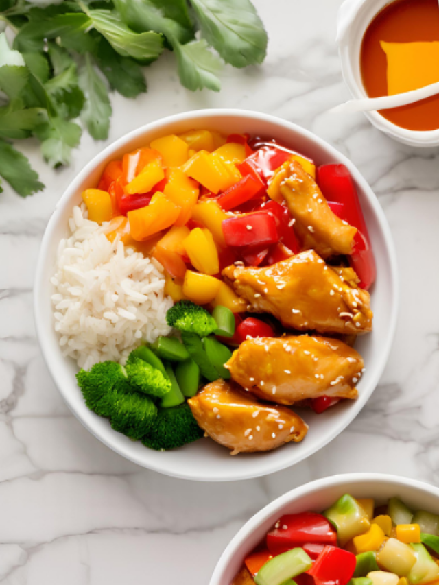 10 Healthy Chicken and Rice Recipes - Sweet-and-Sour Chicken Bowls