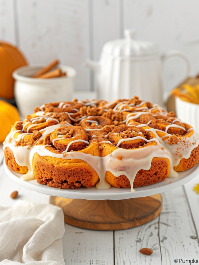 Pumpkin Cinnamon Roll Cake A Delicious Fall Dessert Delight!