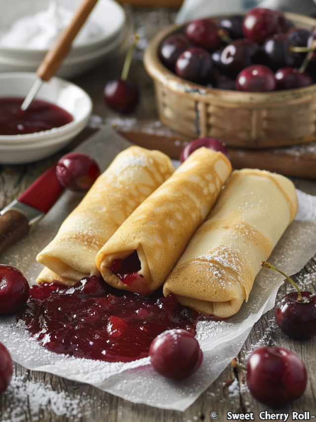 Sweet Cherry Pancake Roll-Ups Recipe A Delicious Twist on Breakfast