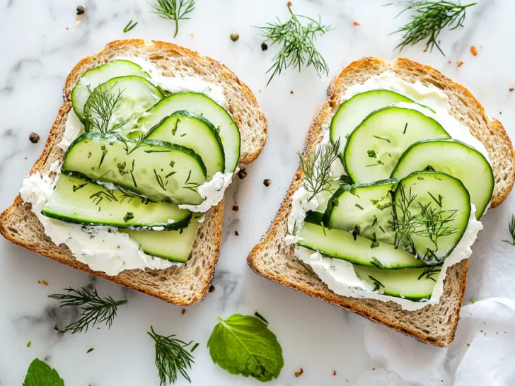 Healthy Summer Crisp Cucumber Sandwich Recipe!