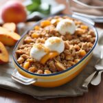 Peach Crisp Recipe {With Cinnamon-Spiced Oat Topping}