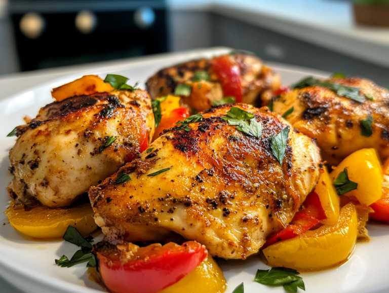 Chicken And Peppers Recipe With A Sweet And Spicy Twist!