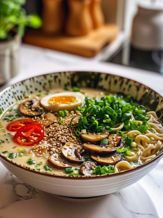 Creamy Ramen Recipe Coconut Mushroom Bliss!