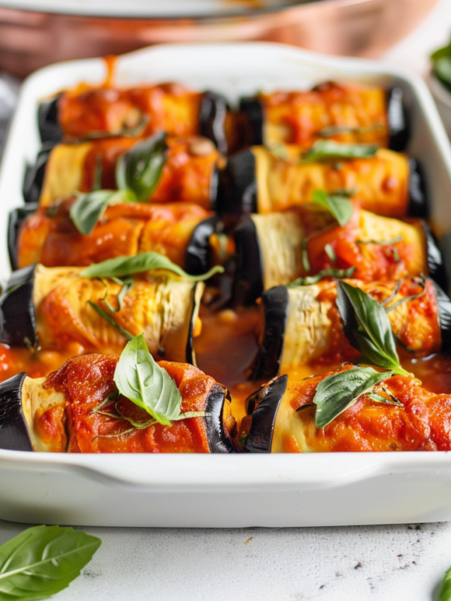 Eggplant Rollatini Recipe: Baked And Cheesy