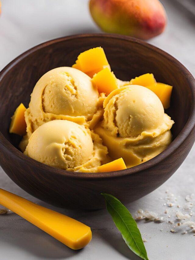 Mango Ice Cream Recipe [Creamy Scoopable Treat]