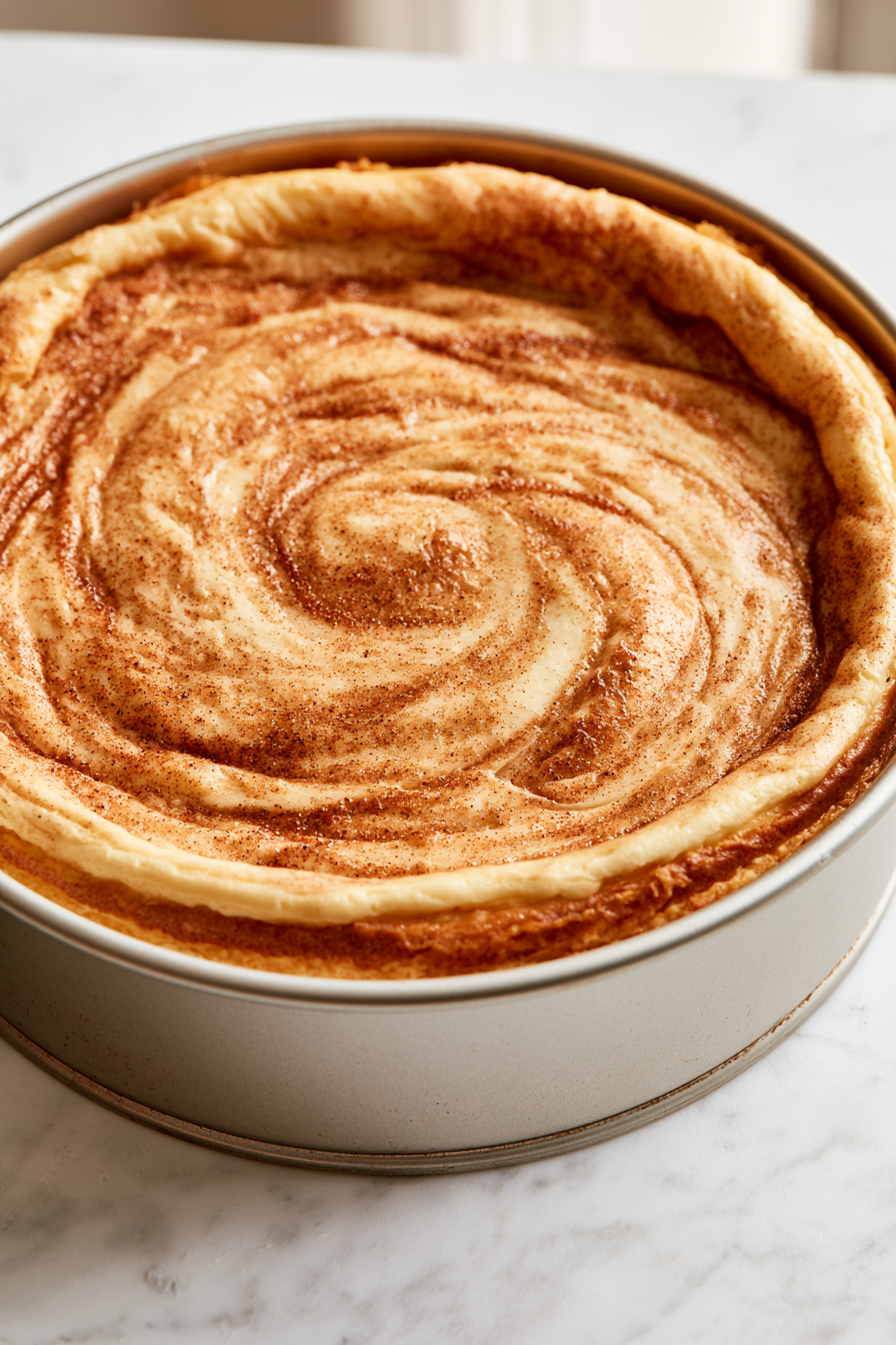Bake for 70–80 minutes, until the edges are set but the center still has a slight jiggle