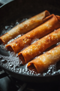 this image shows Heating the rolled taquitos on the stovetop until they are golden brown and crispy on both sides.