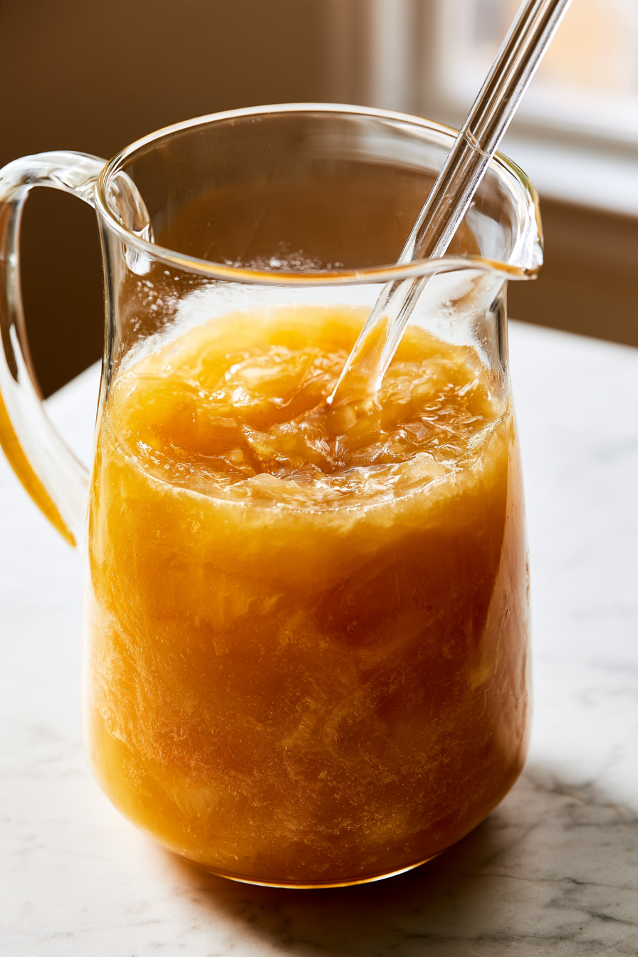 Mix apple cider, whiskey, lemon juice, and rosemary syrup in a pitcher