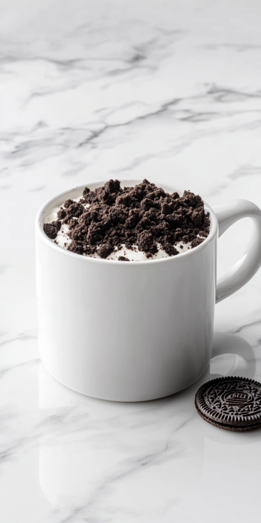Oreo Mug Cake Recipe is ready to serve
