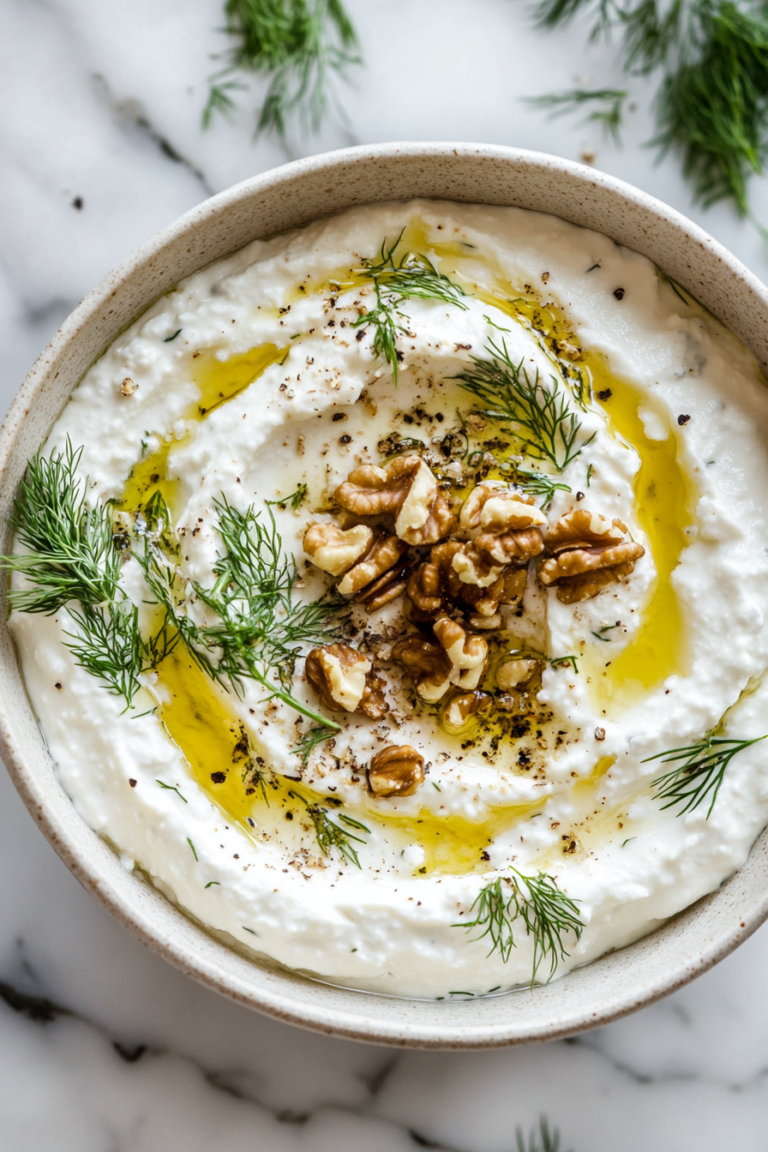 Garlic Labne Labneh Dip Recipe