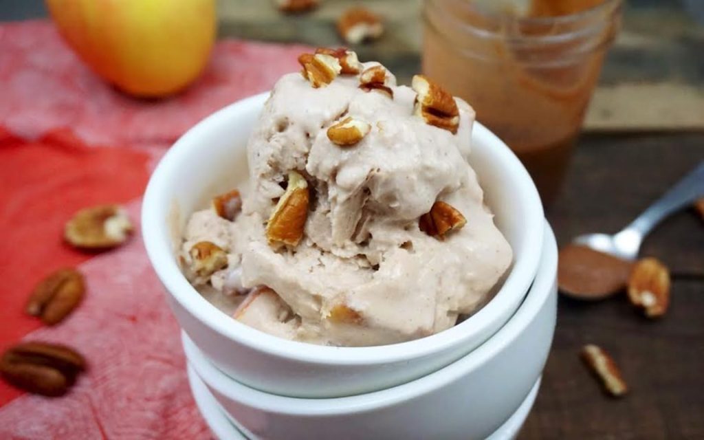 Bourbon Salted Caramel Apple Ice Cream