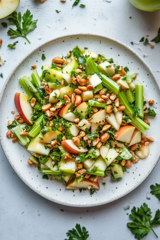 Celery, Apple, and Peanut Salad