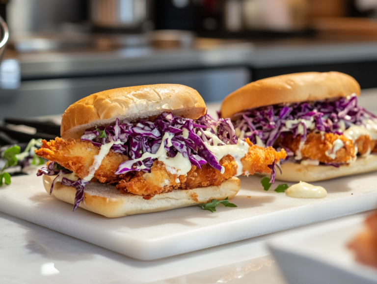 Crispy Fish Sandwich with Charred Jalapeño-Lime Sauce Recipe
