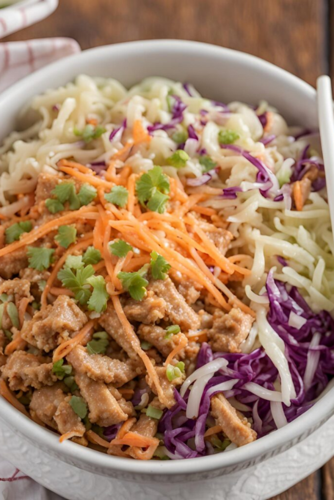 Egg Roll in A Bowl with Coleslaw Mix Recipe