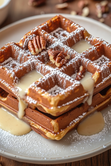 Gingerbread Waffles with Creme Anglaise Reicpe