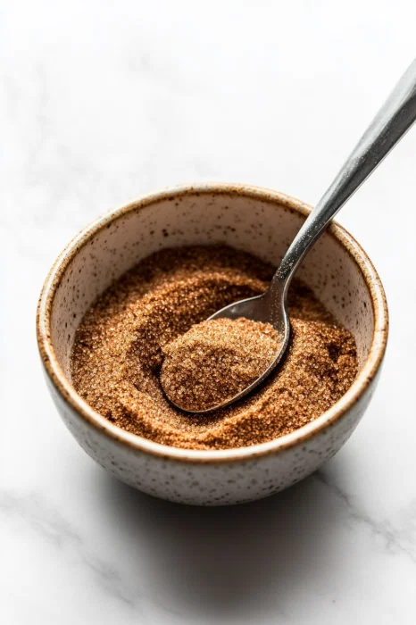 Mix cinnamon and sugar in a small bowl.