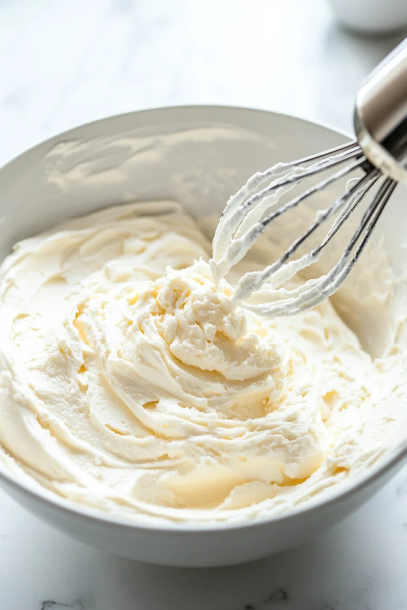 Mix cream cheese, sugar, and vanilla until smooth
