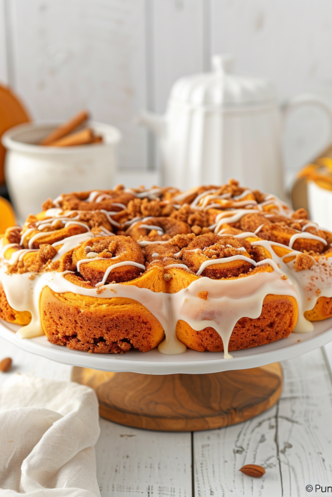 Pumpkin Cinnamon Roll Cake Recipe 