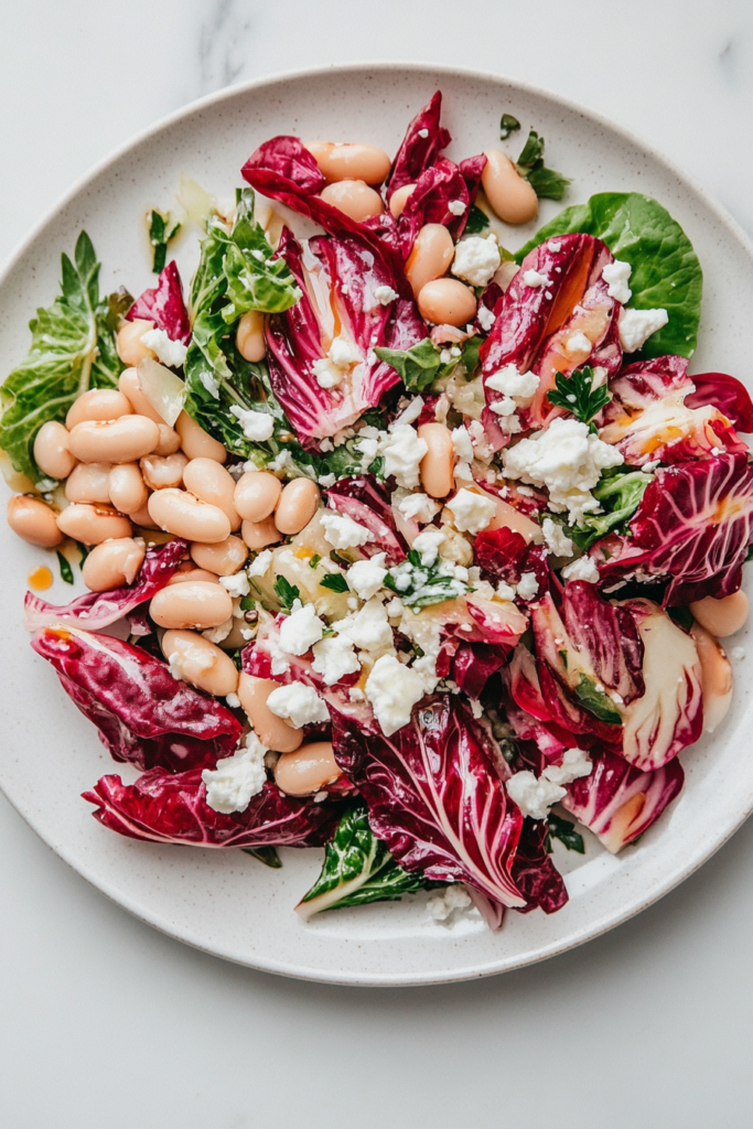 Radicchio, Bean, and Feta Salad