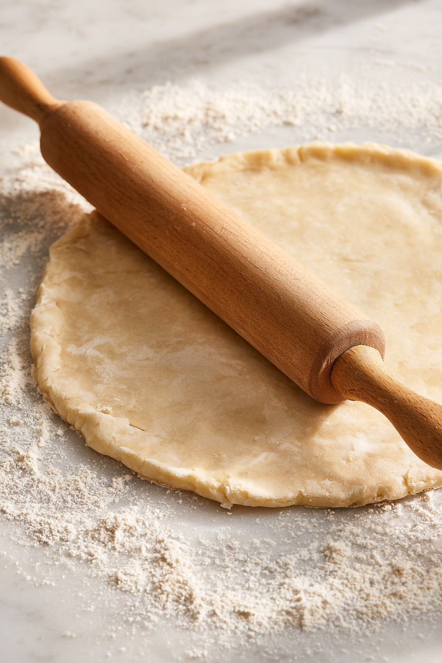 Roll dough into a 12-inch circle and transfer to a baking sheet lined with parchment paper