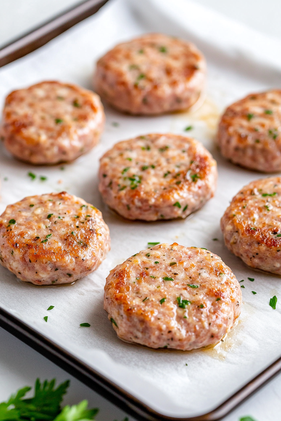 Shape mixture into patties