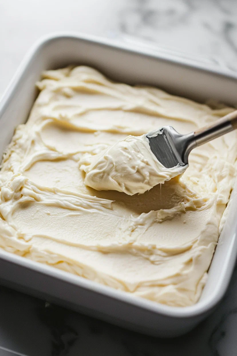 Spread mixture over the dough.