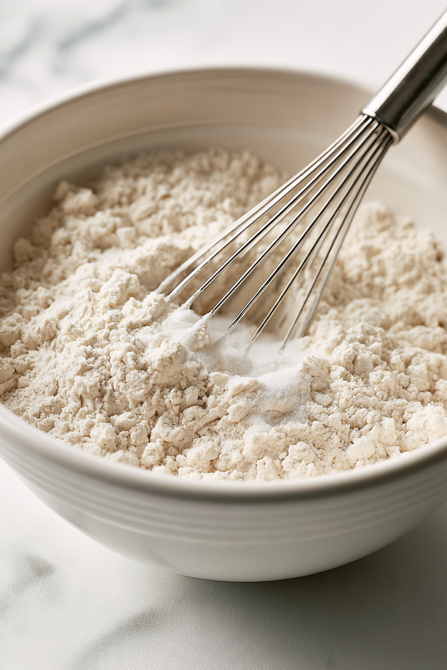 Whisk flour, sugar, and salt in a bowl