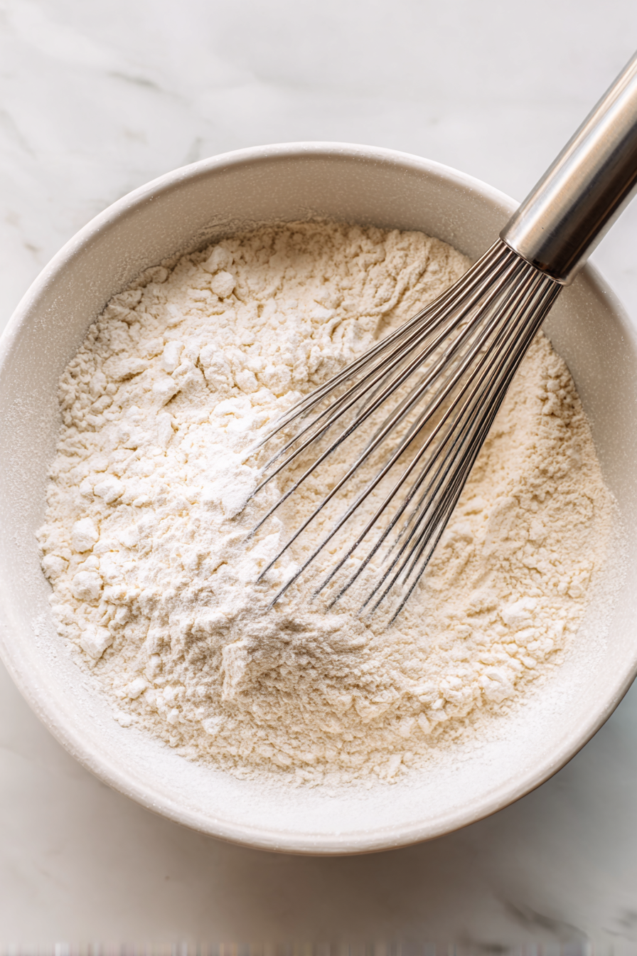 Whisk together 2 cups of all-purpose flour