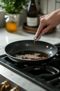 Adding Soy Sauce, Rice Vinegar, and Other Flavorings to Garlic