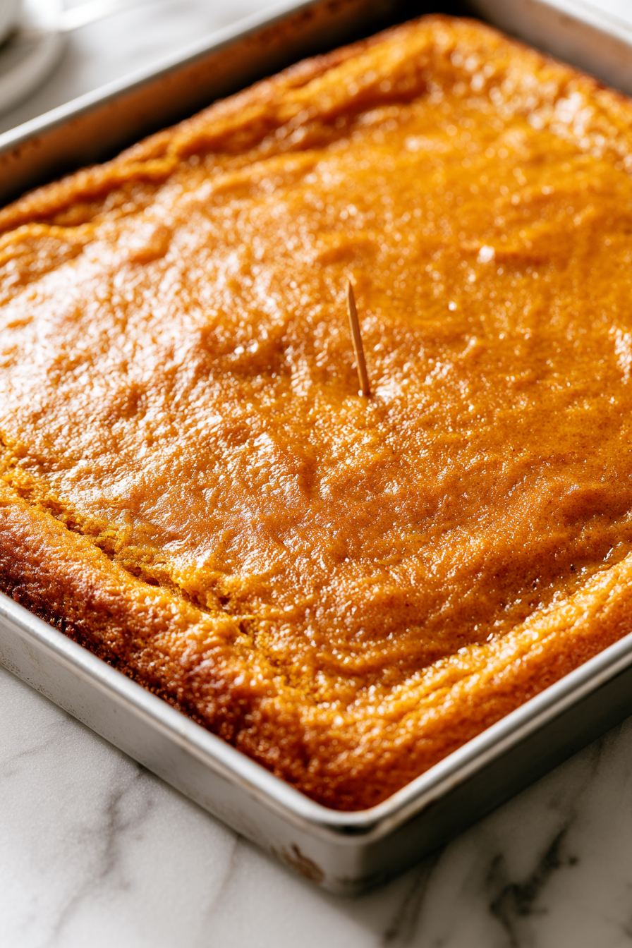 Bake for about 20 minutes. A toothpick inserted in the center should come out clean