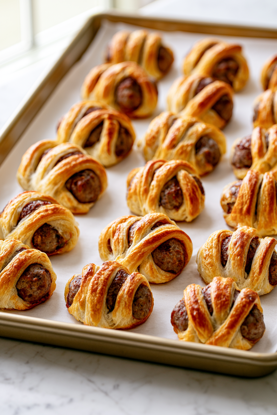 Bake the wrapped meatballs for 12-15 minutes
