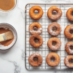 Baked Apple Cider Doughnuts with Cinnamon Sugar is reday to serve