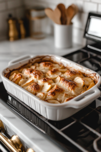 Baking the Easy Apple Cobbler in Oven