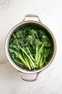 Blanching Broccoli Rabe for Orecchiette with Broccoli Rabe