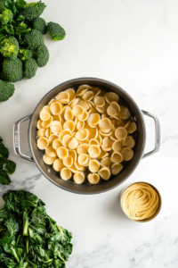 Cooking Orecchiette Pasta for Orecchiette with Broccoli Rabe