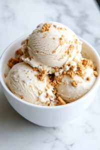 Freezing churned Pumpkin Ice Cream until firm