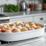 French onion stuffed shells recipe is ready to serve