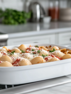 French onion stuffed shells recipe is ready to serve