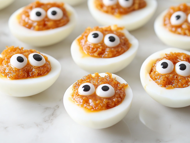Halloween Deviled Egg Eyeballs Recipe is ready to serve