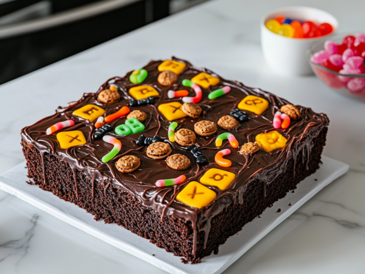 Halloween Dirt Cake with Gummy Worms Recipe