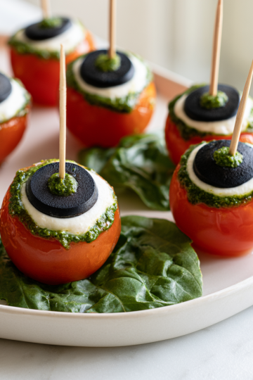Halloween Eyeball Caprese Bites