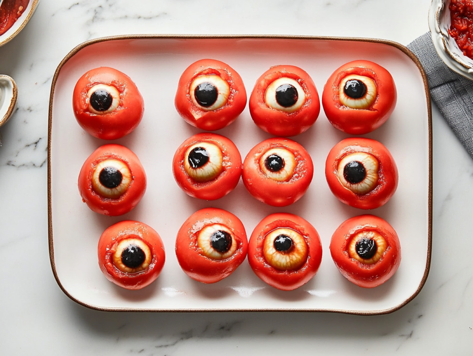 Halloween Eyeball Caprese Bites Recipe