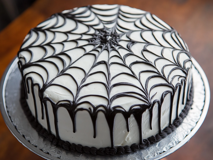 Halloween Spider Web Cake Recipe