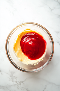 Mixing Ingredients to Create Filling for Halloween Deviled Egg Eyeballs Recipe