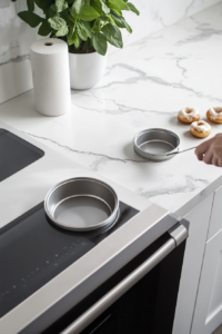 Preheating Oven and Greasing Donut Pan for Apple Cider Doughnuts