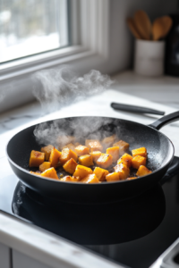 Roasted Butternut Squash and Garlic Ready for Filling Preparation