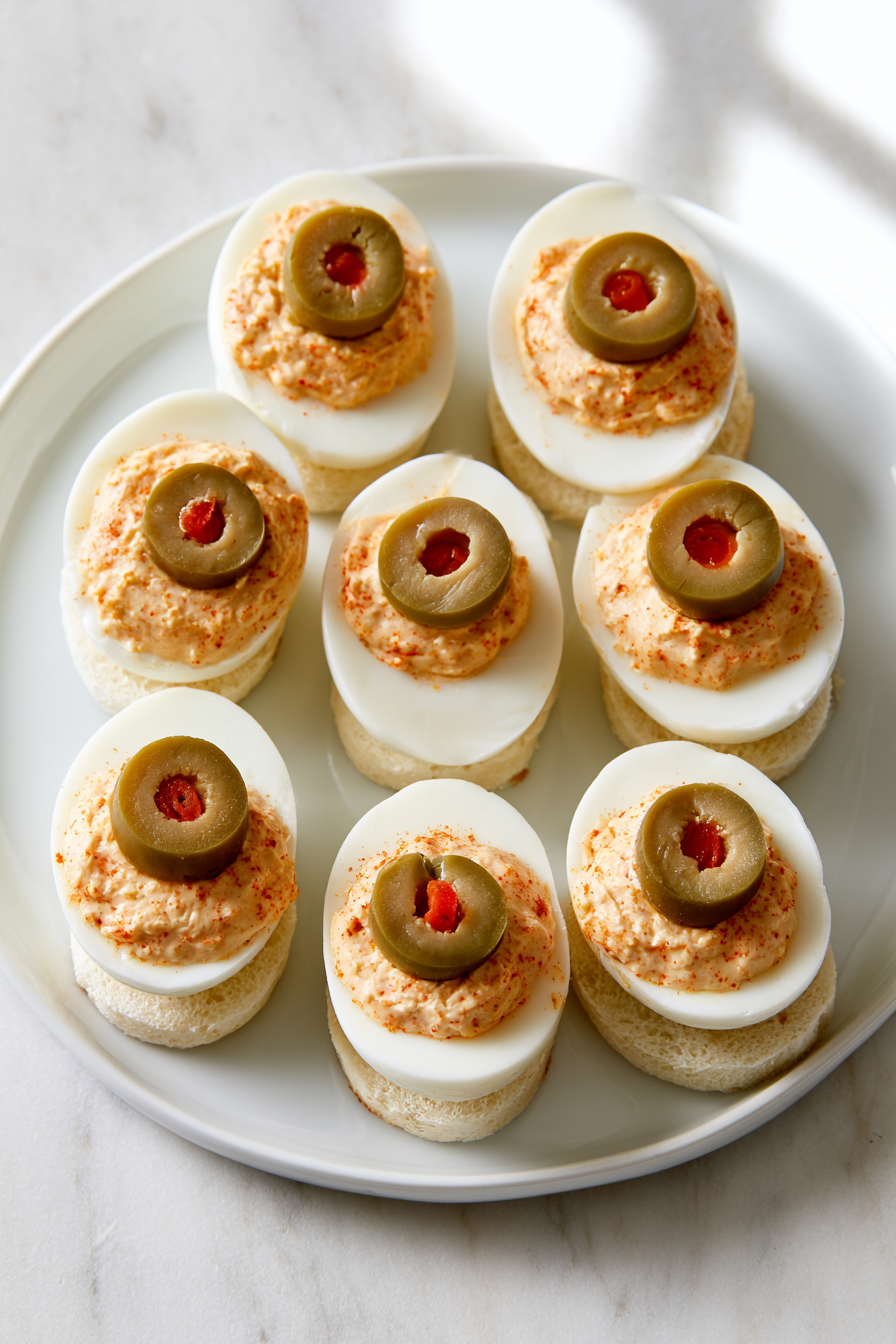 Serve Halloween Deviled Egg Eyeballs